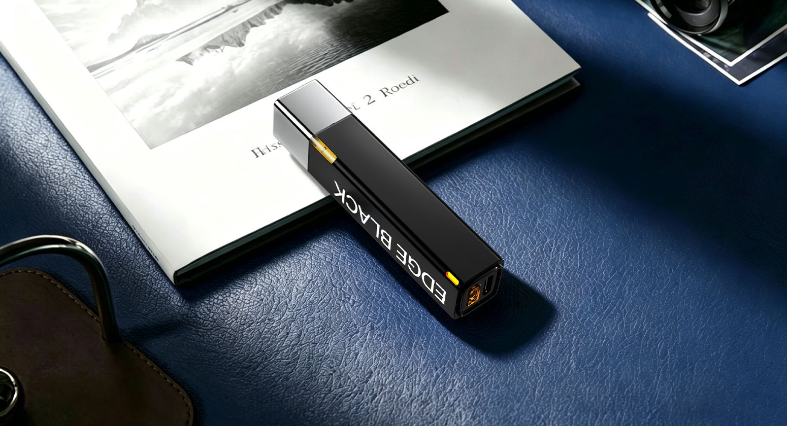 Zero Tolerance for Heavy Metals: 2026 Global Trends in Metal-Free Cannabis Vape Hardware插图 Black cannabis vape hardware device placed on a desk, showcasing a sleek portable vaporizer design with modern aesthetics.